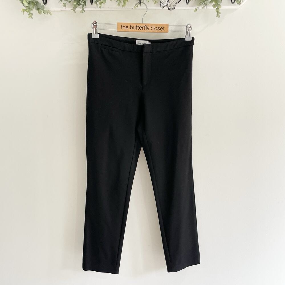 The Reset Black Stretchy Fitted Straight Leg Trousers Sz S 18-8289 Business Casu
